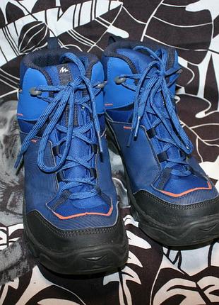 Детские кроссовки на мальчика mh120 mid decathlon quechua waterproof