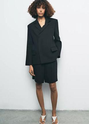 Двубортный блейзер на основе льна zw collection