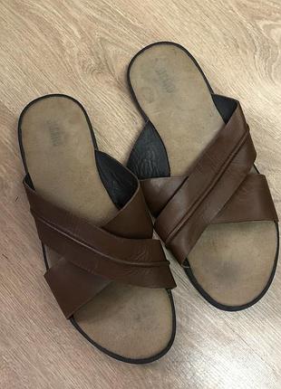 Мужские кожаные шлёпанцы jacomo