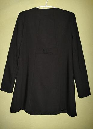 Чорне пальто zara basic жіноче3 фото