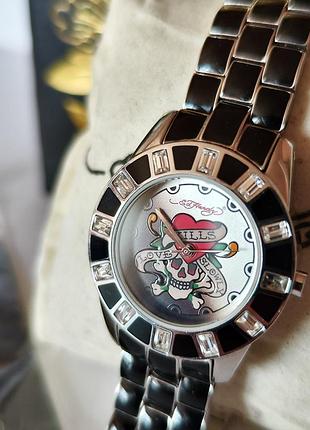 Ed hardy женские часы, swarovski камные