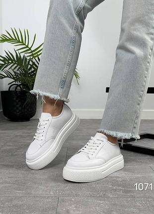 Кроссовки женские suppo цвет: белый материал: натуральная кожа