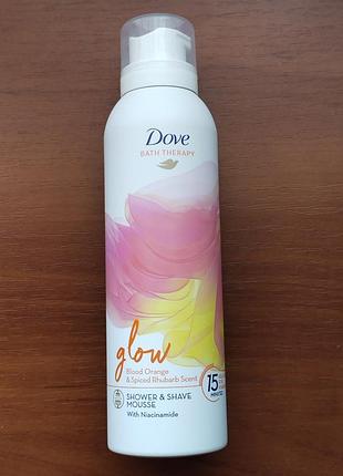 Мус гель для душу dove bath therapy glow