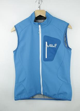 Треккинговая ветрозащитная жилетка jack wolfskin stormlock hyproof softshell vest women's