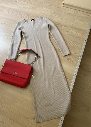 Платье новый бежевый макси