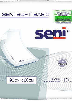 Пеленки гигиенические seni soft basic 90*60 см, 30 шт