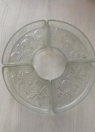 Манежнеця салатниця тарілка для закуски ссср хрусталь
