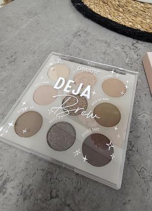 Палитра теней colourpop deja brew – cool-nude powder palette
