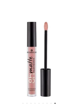 Стойкая матовая помада essence 8h matte liquid lipstick 03 soft beige