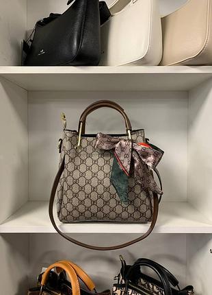 Сумка жіноча еко шкіра колір мокко