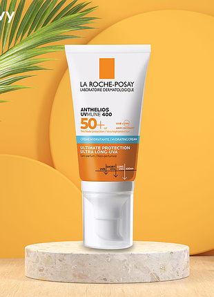 Денний захисний зволожуючий крем la roche-posay anthelios uvmune 400 hydrating cream spf50+ без аром
