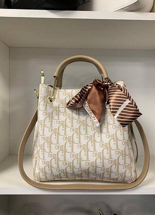 Сумка женская эко кожа цвет молочный