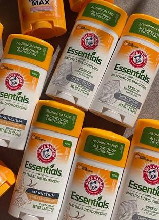 Натуральный твердый дезодорант без алюминия! надежная защита! arm&hammer essentials