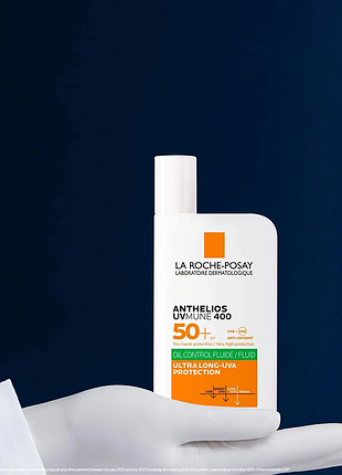 Легкий солнцезащитный флюид la roche-posay anthelios uvmune 400 для жирной чувствительной кожи spf 5