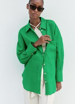 Рубашка модная лен из льна лляна стильная классная модная яркая