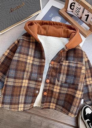 Стильная утепленная рубашка для мальчиков