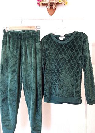 Сахарная пижама женская изумрудная