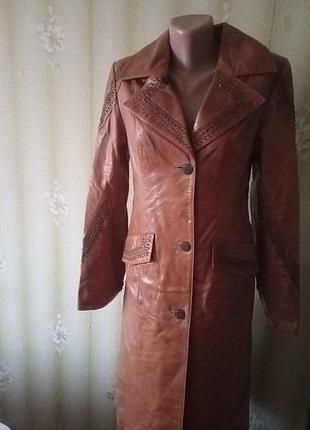 Плащ кожа натуральная cellito