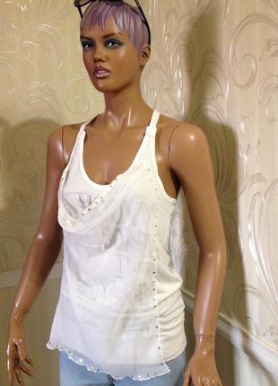 Майка з шифоновою вставкою, pink woman, розмір s/m