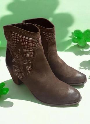 👢весенние стильные винтажные ботинки ботинки 100%кожа tamaris нижняя р.38, 39