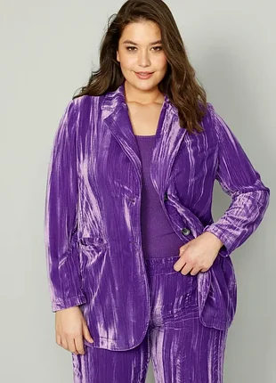 Пиджак-жакет бархатный большого размера 56-58 без подкладки шикарный