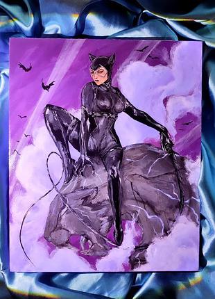 Catwoman женщина кошка марвел картина ручная работа
