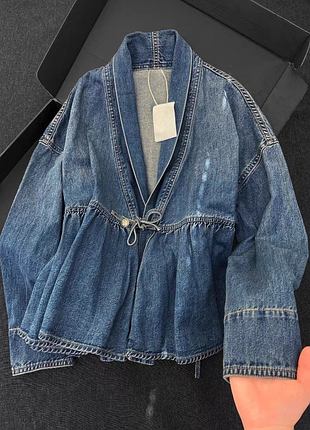 Джинсовая жеncкая, куртка джинсовая 2025, на завязке