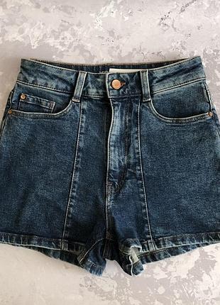 Джинсовые шорты высокая посадка