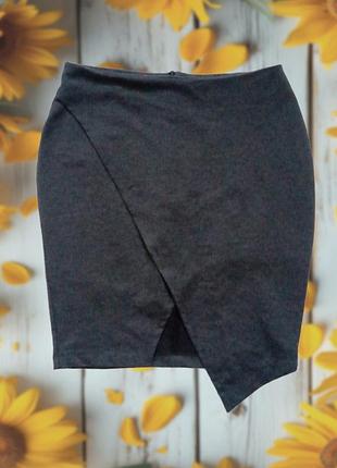 Серая юбка карандаш 2