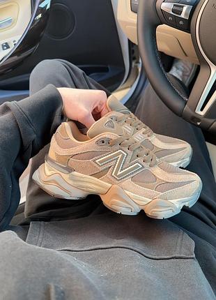 Женские кроссовки new balance 9060 brown New brown English коричневого цвета