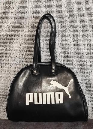 Сумка сумочка на блискавці, з короткими ручками. з написом puma
