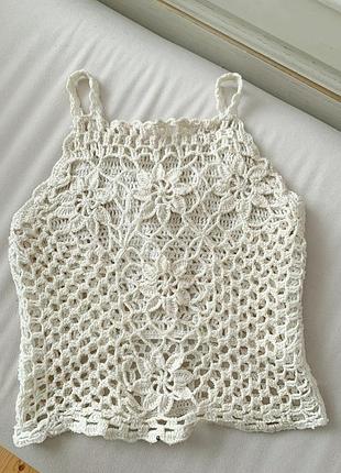 Стильний топ майка біла