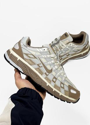 Кроссовки nike p-6000 beige/white🇻🇳