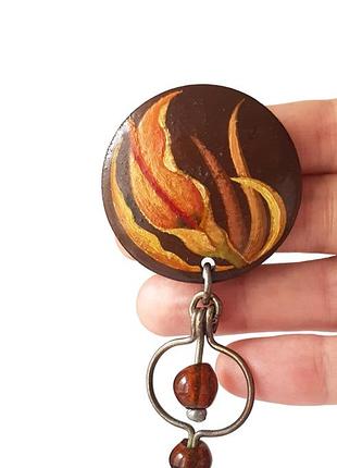 Вінтажна брошка, дизайнерська брошка, брошка вінтаж, значок, ручна работа, бохо, вінтаж, італія