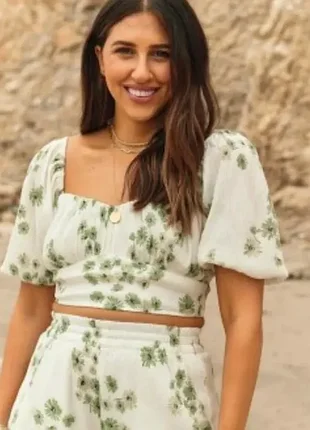 Топ abercrombie and fitch з підлаштованими рукавами розмір xl