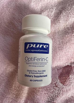 Добавка на основе железа для крови pure encapsulations (optiferin-c)