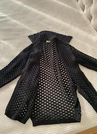 Кофта накидка чорна сітка