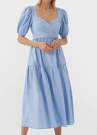 Платье stradivarius | размер s | голубое