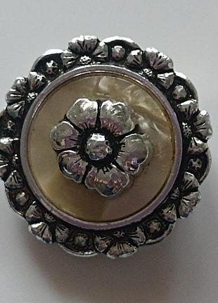 Зажим для платки, шали, шарфа, винтаж, перламутр