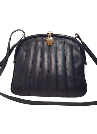 Бесподобная винтажная кожаная стеганая сумка#ридикюль crossbody италия