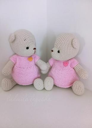 Ведмедик в'язаний іграшка, ручна робота