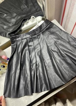 Юбка кожаная