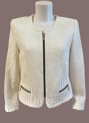 Повседневный жакет в молочном цвете, от m&amp;s, размер 14, замеры на фото