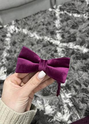 Галстук бабочка велюровый