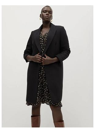 Пальто темно-синего цвета violeta by mango размер xxl