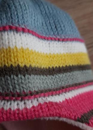 Шапочка и варежки на девочку cool club