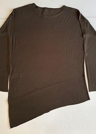 Стильный свитер туника reserved р. s, удлинённый джемпер с асимметричным низом (наискось) и разрезом