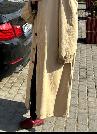 Винтажный хлопковый тренч оверсайз, очень стильный