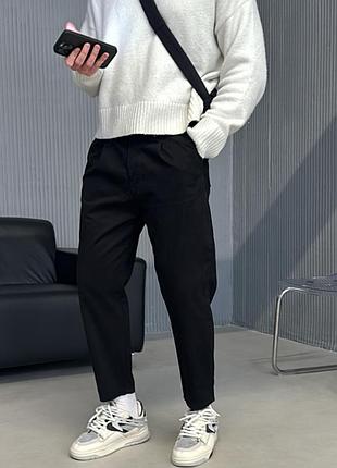 Штани брюки чоловічі штани брюки класичні чіноси чіно штани чіно котон  брюки мужские брюки классические чиносы чино брюки чорні штаны момы мом2 фото