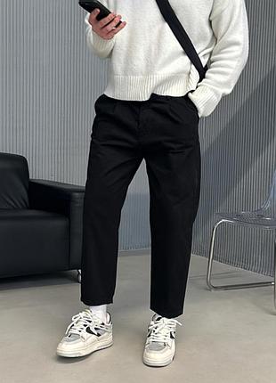 Штани брюки чоловічі штани брюки класичні чіноси чіно штани чіно котон  брюки мужские брюки классические чиносы чино брюки чорні штаны момы мом4 фото